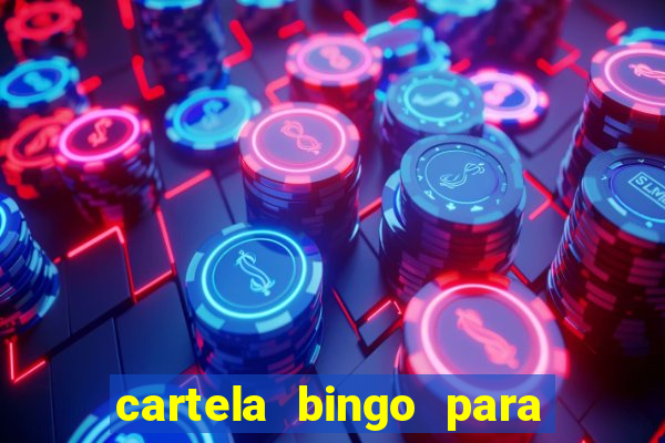 cartela bingo para cha de cozinha imprimir gratis