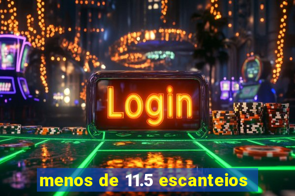 menos de 11.5 escanteios