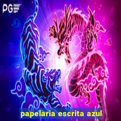 papelaria escrita azul