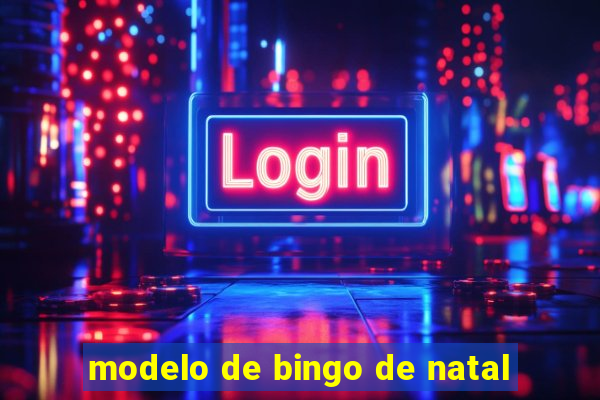 modelo de bingo de natal