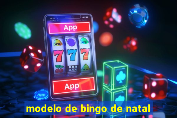 modelo de bingo de natal