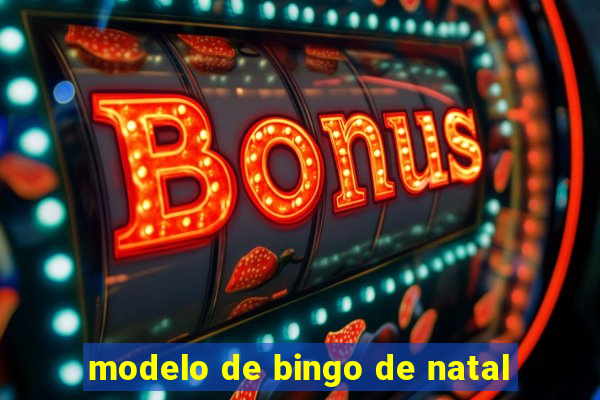 modelo de bingo de natal