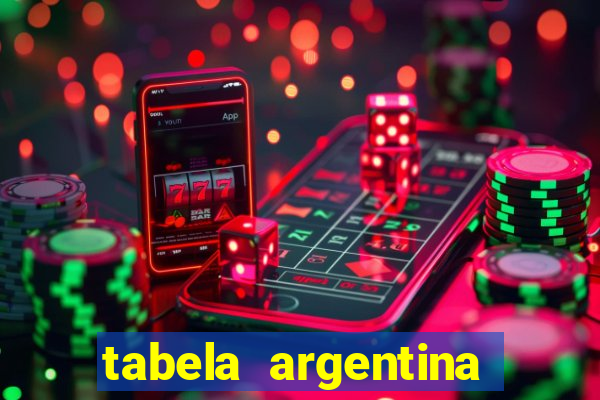 tabela argentina torneo betano