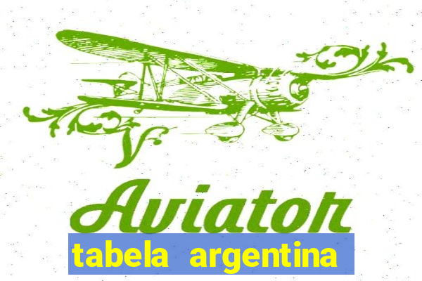 tabela argentina torneo betano