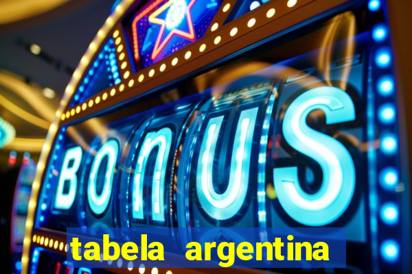 tabela argentina torneo betano