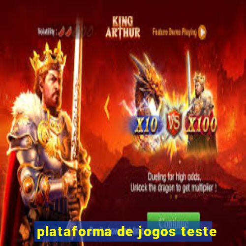 plataforma de jogos teste