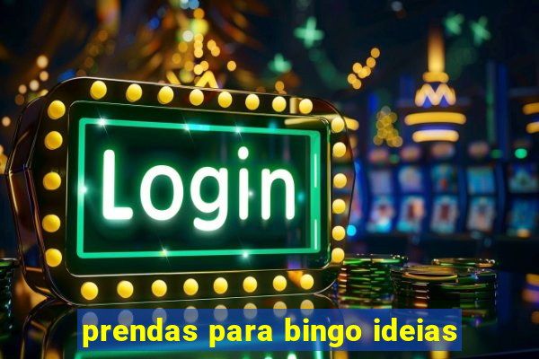 prendas para bingo ideias