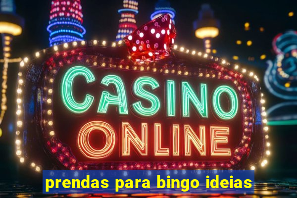 prendas para bingo ideias