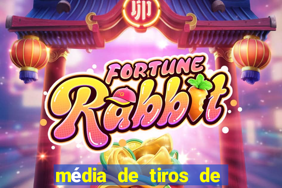 média de tiros de meta por jogo