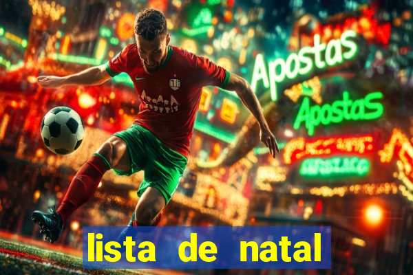 lista de natal para imprimir