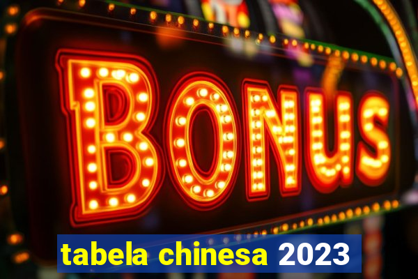 tabela chinesa 2023