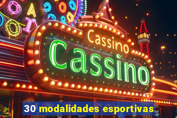 30 modalidades esportivas