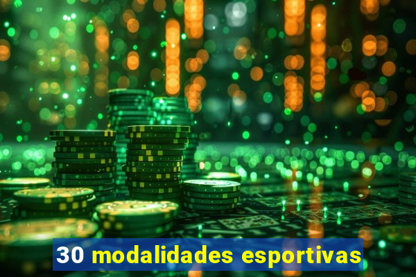 30 modalidades esportivas