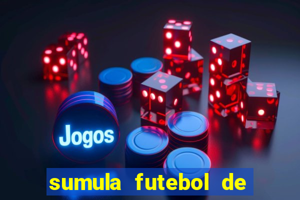 sumula futebol de campo word