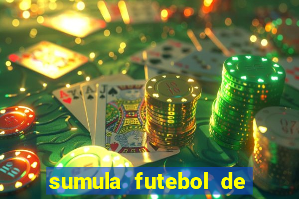 sumula futebol de campo word