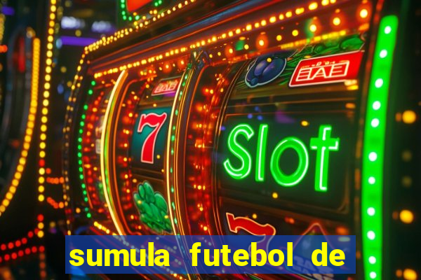 sumula futebol de campo word