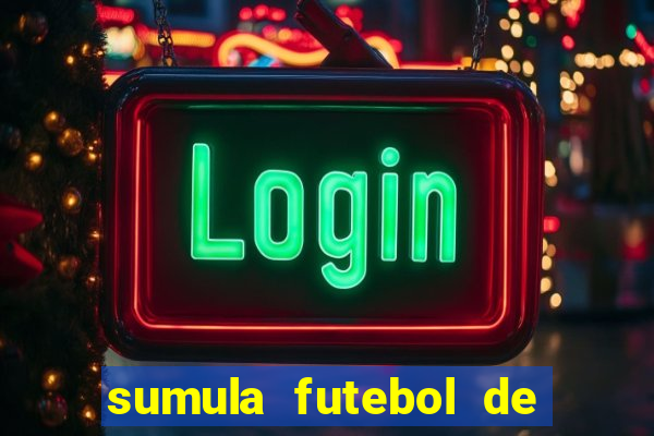 sumula futebol de campo word