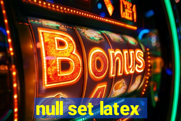 null set latex