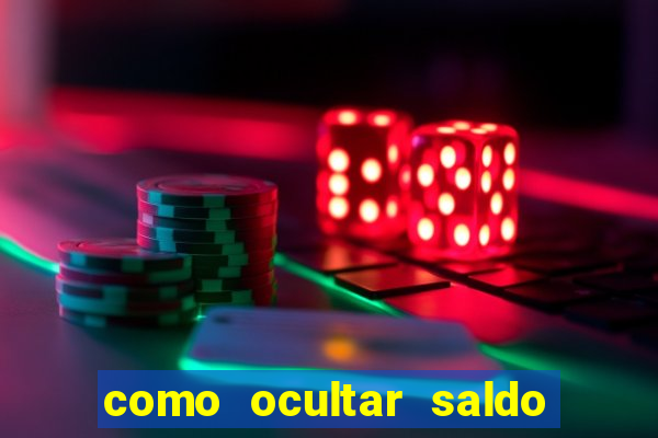 como ocultar saldo na betfair