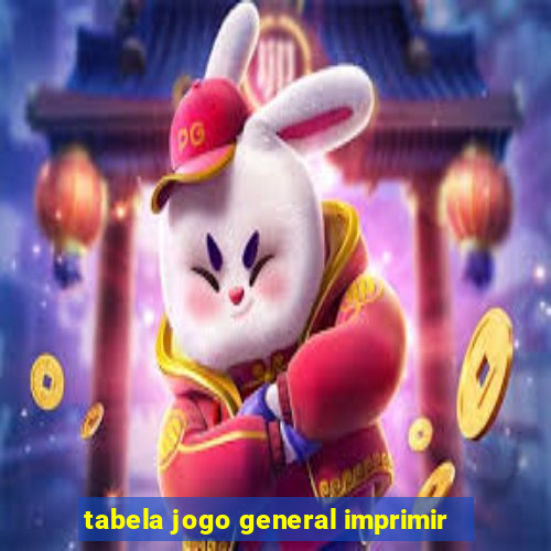 tabela jogo general imprimir