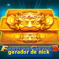 gerador de nick