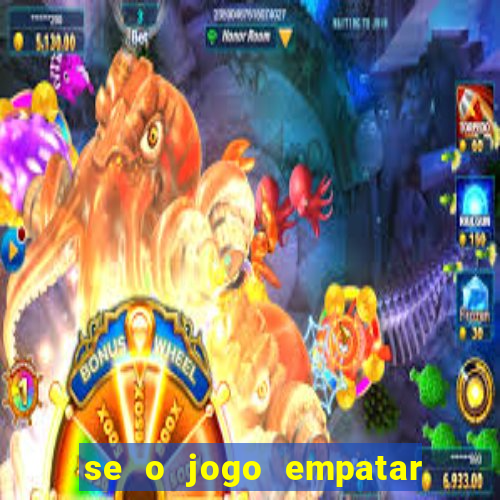 se o jogo empatar hoje quem ganha