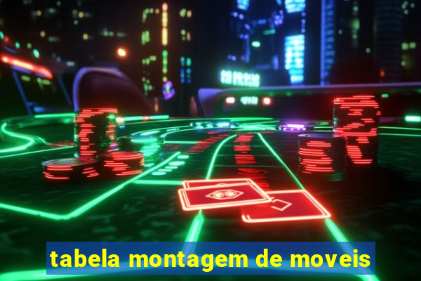 tabela montagem de moveis