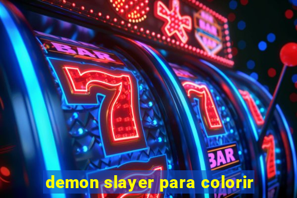 demon slayer para colorir