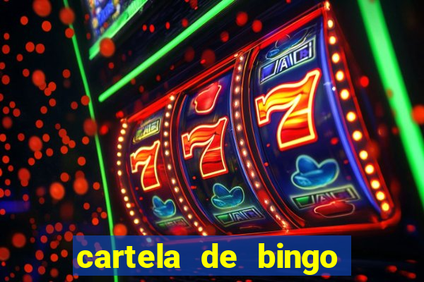 cartela de bingo cha de panela