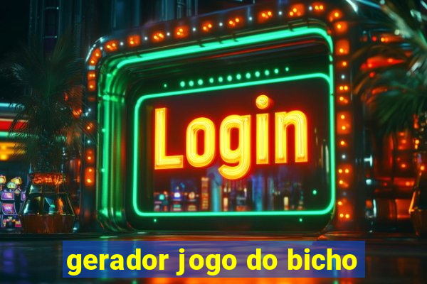 gerador jogo do bicho