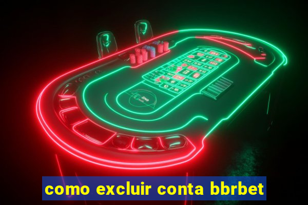 como excluir conta bbrbet