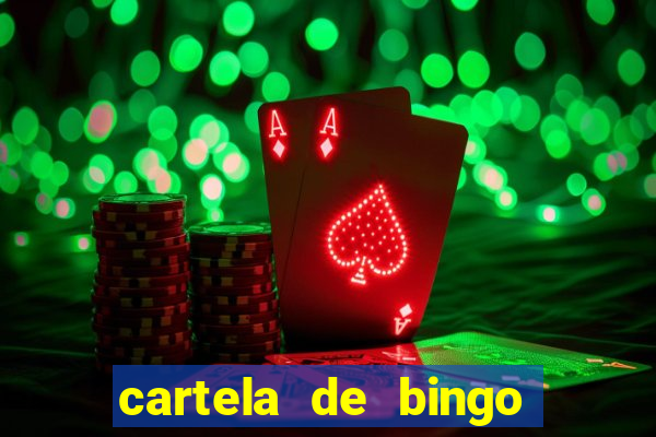 cartela de bingo cha de bebe