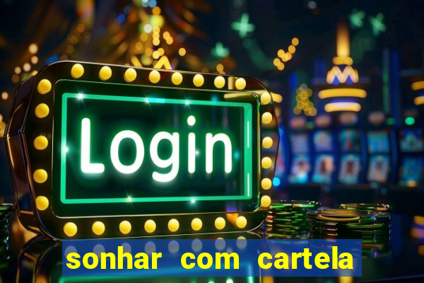 sonhar com cartela de bingo