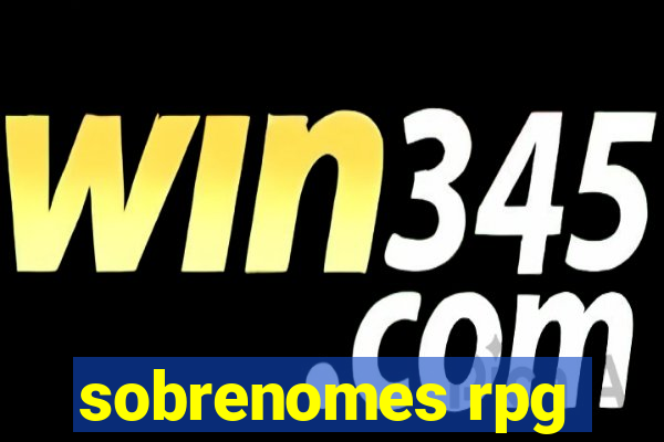 sobrenomes rpg