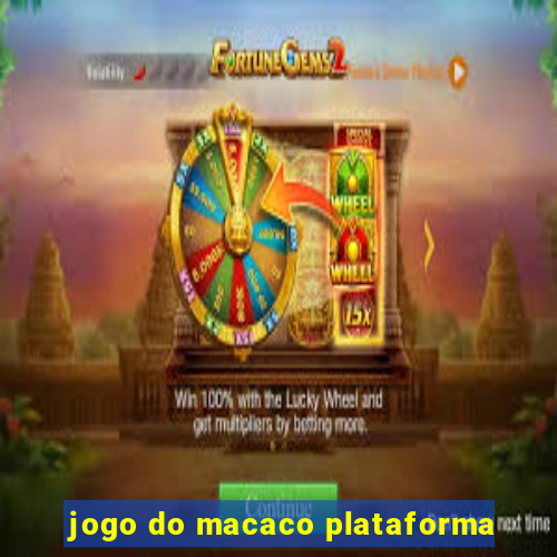 jogo do macaco plataforma